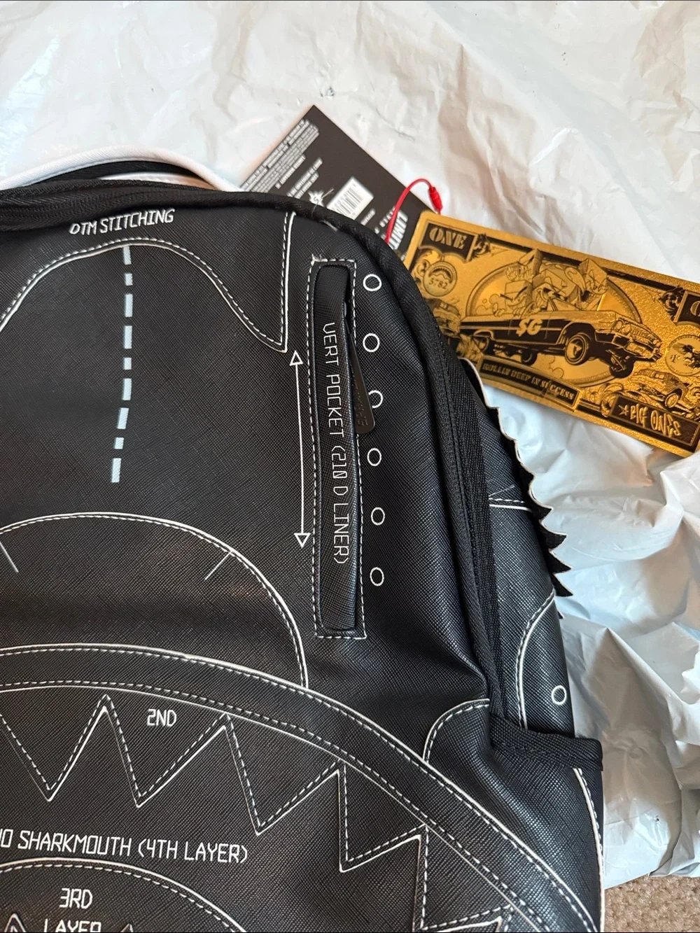 Sprayground Black Sharkmouth Graphic Backpack